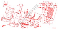 REAR SEAT(R.)(LEATHER) for Honda JAZZ HYBRID IMA-H 5 Doors full automatic 2012