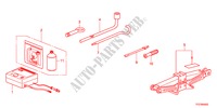 TOOL/JACK for Honda JAZZ HYBRID IMA-H    TEMP TIRE 5 Doors full automatic 2012