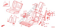 REAR SEAT(L.)(1) for Honda ODYSSEY TOURING 5 Doors 6 speed automatic 2011