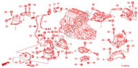 ENGINE MOUNTS (2.4L) (MT) for Honda ACCORD 2.4 EXECUTIVE 4 Doors 6 speed manual 2009