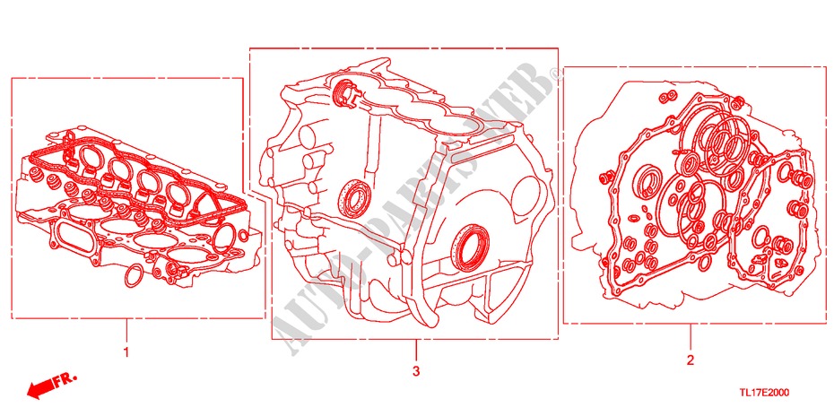 GASKET KIT (2.0L) for Honda ACCORD 2.0 S 4 Doors 6 speed manual 2009