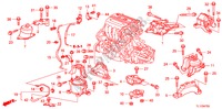 ENGINE MOUNTS(2.4L)(MT) for Honda ACCORD 2.4 EXECUTIVE 4 Doors 6 speed manual 2011