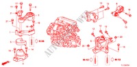 ENGINE MOUNTS(DIESEL)(MT) for Honda ACCORD 2.2 ES 4 Doors 6 speed manual 2011