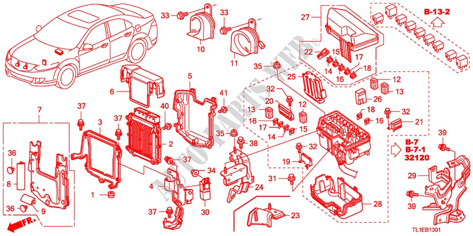 CONTROL UNIT(ENGINE ROOM) (1)(DIESEL) for Honda ACCORD 2.2 ES 4 Doors 6 speed manual 2011