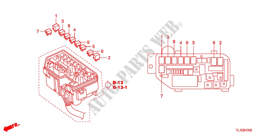 CONTROL UNIT(ENGINE ROOM) (2) for Honda ACCORD 2.0 COMFOT 4 Doors 6 speed manual 2011