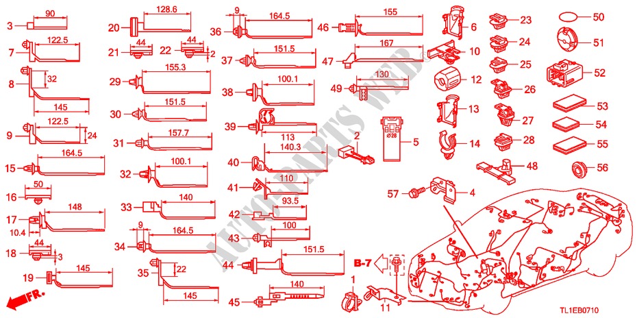 HARNESS BAND/BRACKET(LH) for Honda ACCORD 2.0 COMFOT 4 Doors 6 speed manual 2011