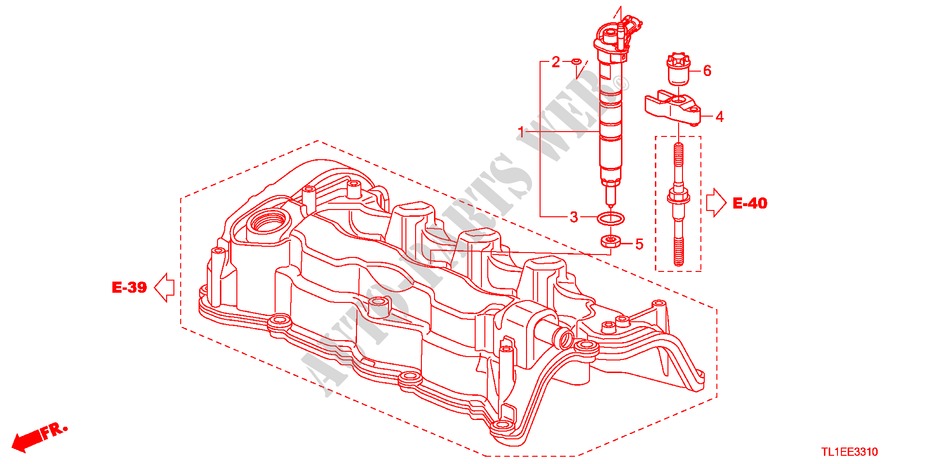 INJECTOR(DIESEL) for Honda ACCORD 2.2 ES 4 Doors 6 speed manual 2010