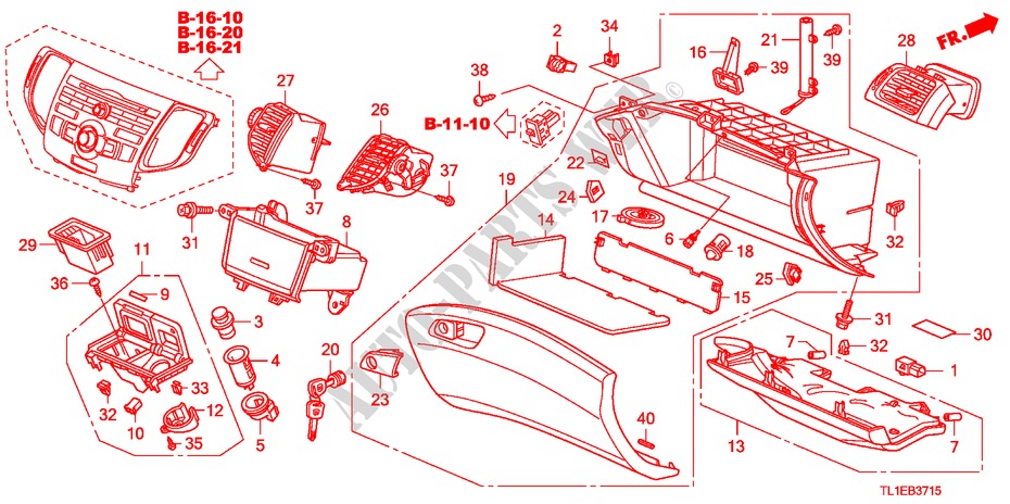 INSTRUMENT PANEL GARNISH( PASSENGER SIDE)(LH) for Honda ACCORD 2.0 COMFOT 4 Doors 6 speed manual 2011