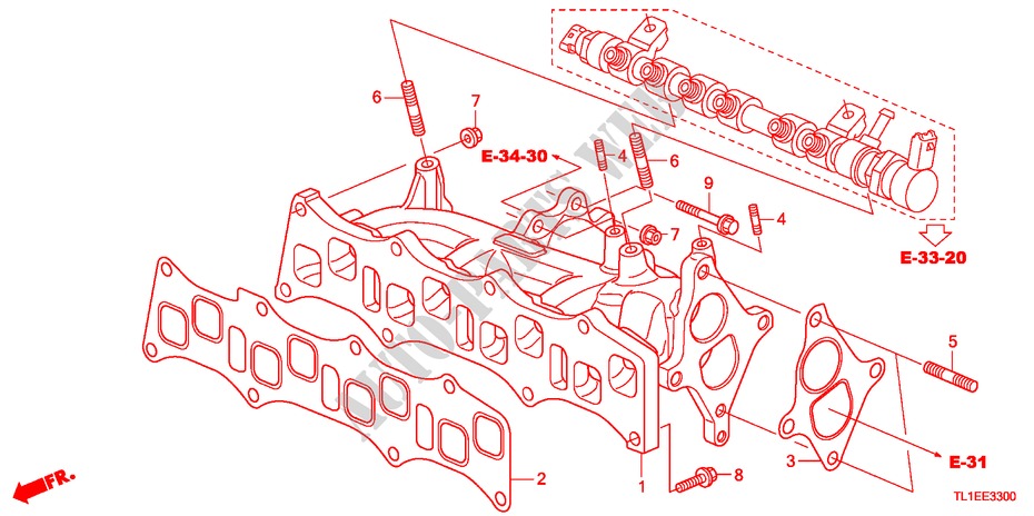 INTAKE MANIFOLD(DIESEL) for Honda ACCORD 2.2 ES 4 Doors 6 speed manual 2011