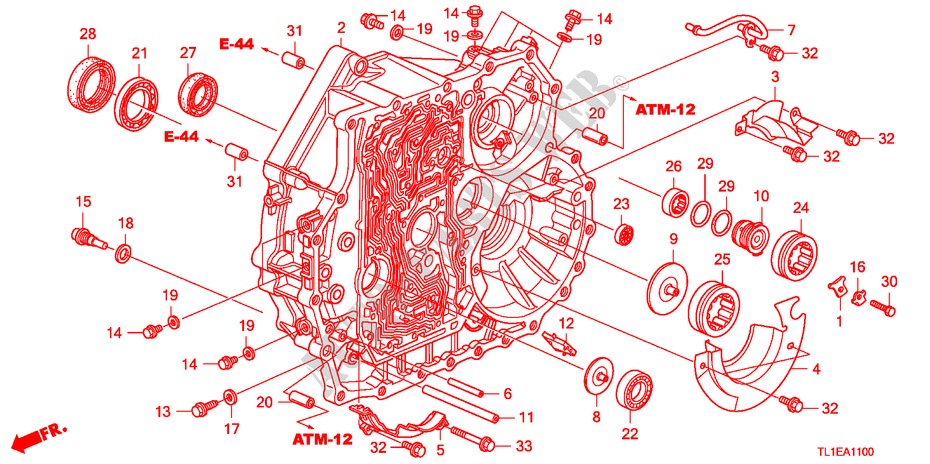 TORQUE CONVERTER CASE(DIE SEL) for Honda ACCORD 2.2 EXECUTIVE 4 Doors 5 speed automatic 2011