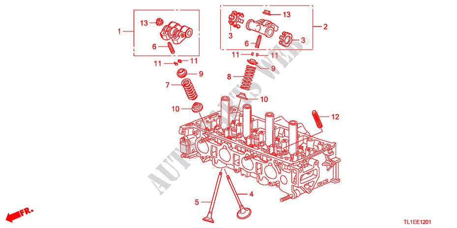 VALVE/ROCKER ARM(2.4L) for Honda ACCORD 2.4 S 4 Doors 6 speed manual 2010