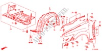 FRONT FENDERS for Honda ACCORD 2.4 TYPE S 4 Doors 6 speed manual 2012