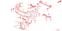 REAR BUMPER for Honda ACCORD 2.2 ELEGANCE 4 Doors 6 speed manual 2012