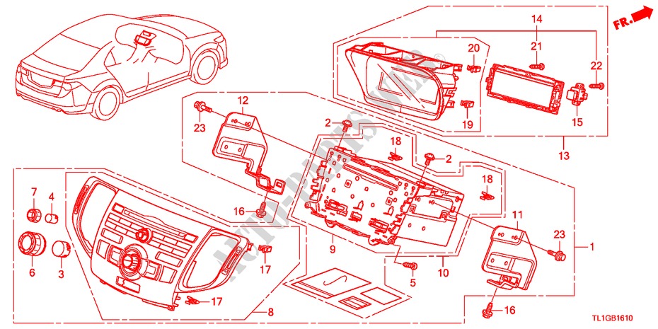 AUDIO UNIT for Honda ACCORD 2.0 COMFOT 4 Doors 6 speed manual 2012