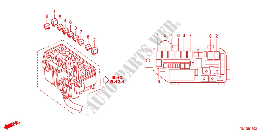 CONTROL UNIT(ENGINE ROOM) (2) for Honda ACCORD 2.0 COMFOT 4 Doors 6 speed manual 2012