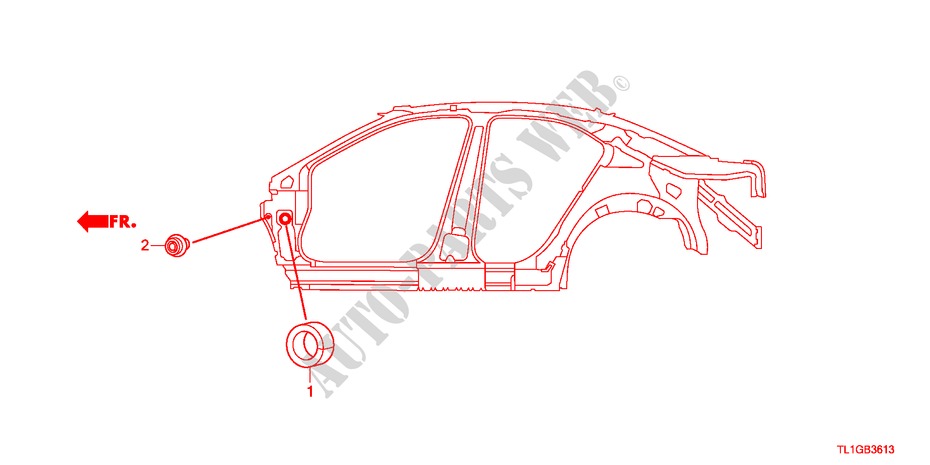 GROMMET(SIDE) for Honda ACCORD 2.0 COMFOT 4 Doors 6 speed manual 2012
