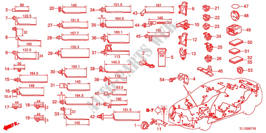 HARNESS BAND/BRACKET(LH) for Honda ACCORD 2.0 COMFOT 4 Doors 6 speed manual 2012