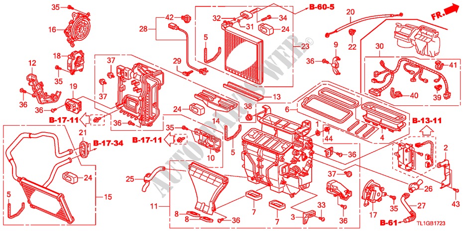 HEATER UNIT(DIESEL)(RH) for Honda ACCORD 2.2 S 4 Doors 6 speed manual 2012