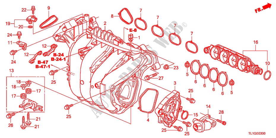 INTAKE MANIFOLD(2.0L) for Honda ACCORD 2.0 COMFOT 4 Doors 6 speed manual 2012