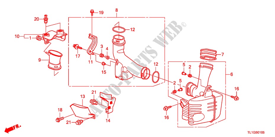 RESONATOR CHAMBER(2.0L) for Honda ACCORD 2.0 COMFOT 4 Doors 6 speed manual 2012