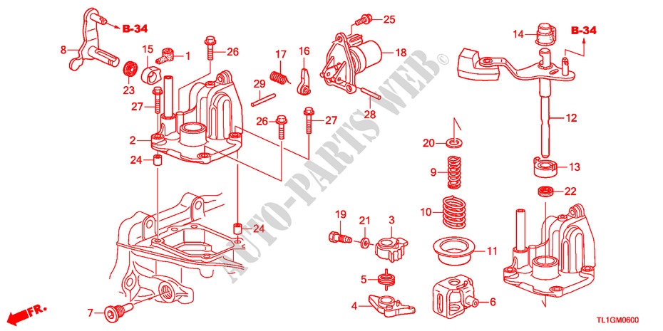 SHIFT ARM for Honda ACCORD 2.0 COMFOT 4 Doors 6 speed manual 2012