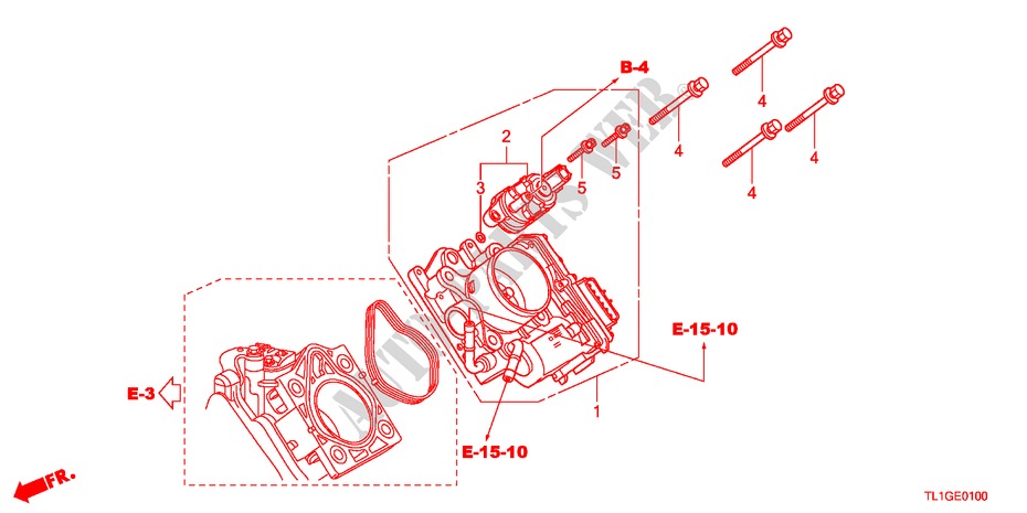 THROTTLE BODY(2.0L) for Honda ACCORD 2.0 COMFOT 4 Doors 6 speed manual 2012