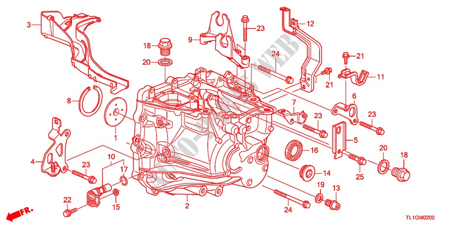 TRANSMISSION CASE for Honda ACCORD 2.0 COMFOT 4 Doors 6 speed manual 2012