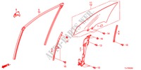 FRONT DOOR GLASS/ REGULATOR for Honda ACCORD TOURER 2.2 ES-GT 5 Doors 6 speed manual 2009