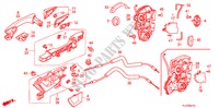 REAR DOOR LOCKS/ OUTER HANDLE for Honda ACCORD TOURER 2.2 ES-GT 5 Doors 6 speed manual 2009