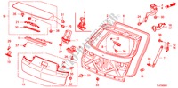 TAILGATE for Honda ACCORD TOURER 2.4 TYPE S 5 Doors 6 speed manual 2009