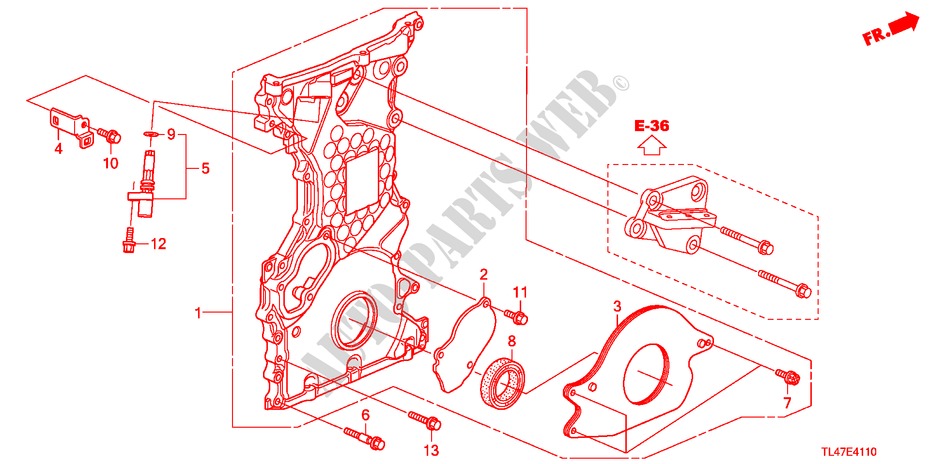 CHAIN CASE (DIESEL) for Honda ACCORD TOURER 2.2 EX 5 Doors 6 speed manual 2009