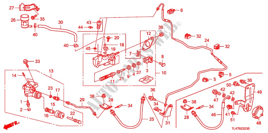 CLUTCH MASTER CYLINDER (DIESEL) (RH) for Honda ACCORD TOURER 2.2 EX-GT 5 Doors 6 speed manual 2009