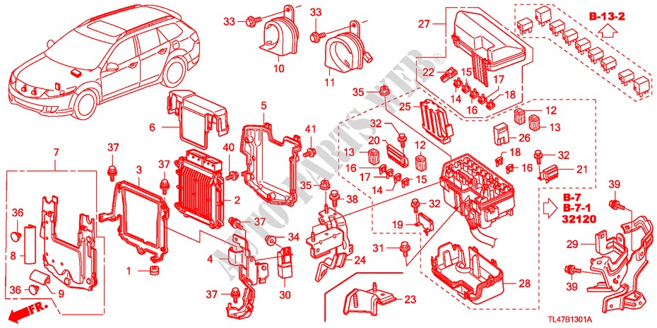 CONTROL UNIT (ENGINE ROOM) (1)(DIESEL) for Honda ACCORD TOURER 2.2 ELEGANCE 5 Doors 6 speed manual 2009