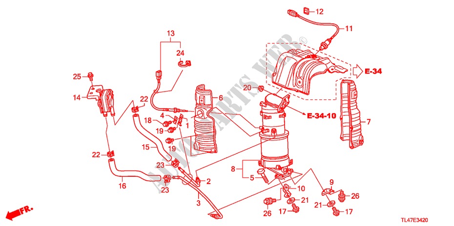 CONVERTER (DIESEL) for Honda ACCORD TOURER 2.2 EX 5 Doors 6 speed manual 2009