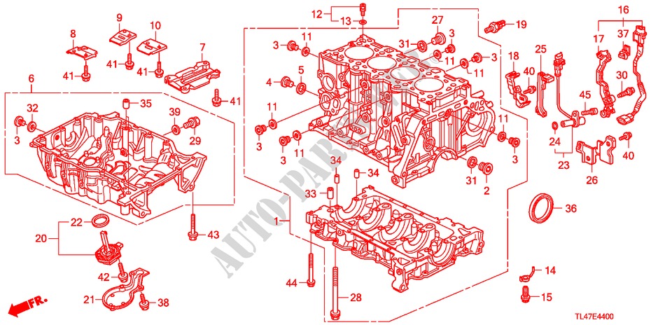 CYLINDER BLOCK/OIL PAN (DIESEL) for Honda ACCORD TOURER 2.2 ES 5 Doors 5 speed automatic 2009