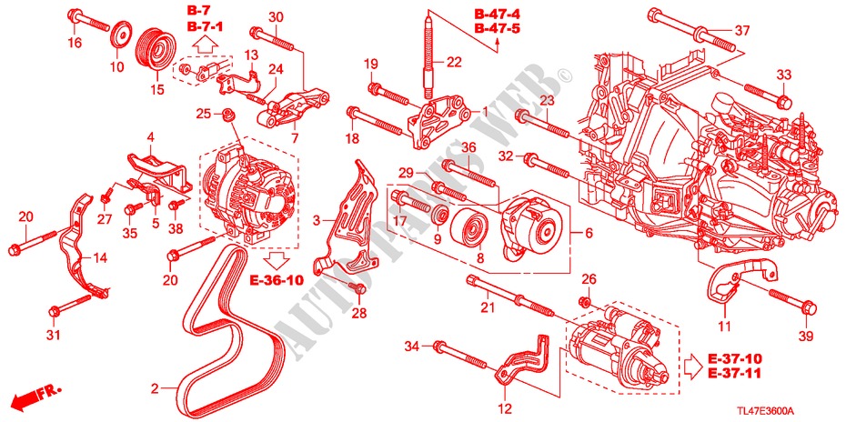 ENGINE MOUNTING BRACKET (DIESEL) for Honda ACCORD TOURER 2.2 ES-GT 5 Doors 6 speed manual 2009