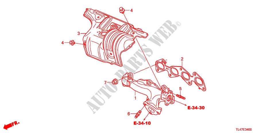 EXHAUST MANIFOLD (DIESEL) for Honda ACCORD TOURER 2.2 EXECUTIVE 5 Doors 6 speed manual 2009