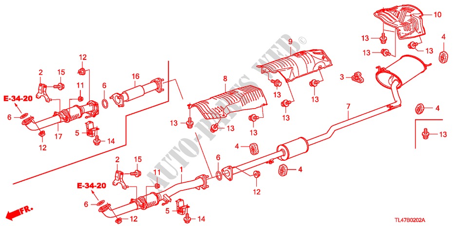 EXHAUST PIPE (DIESEL) for Honda ACCORD TOURER 2.2 EXECUTIVE 5 Doors 6 speed manual 2009