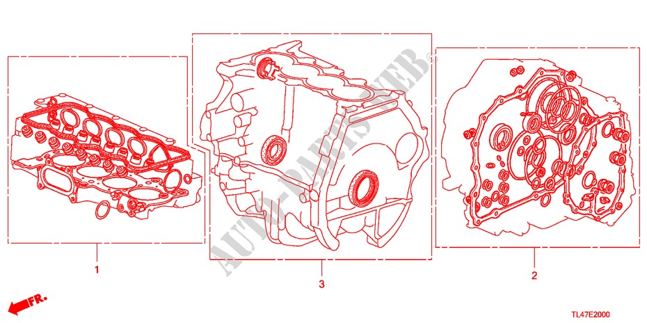 GASKET KIT (2.0L) for Honda ACCORD TOURER 2.0 ELEGANCE 5 Doors 6 speed manual 2009