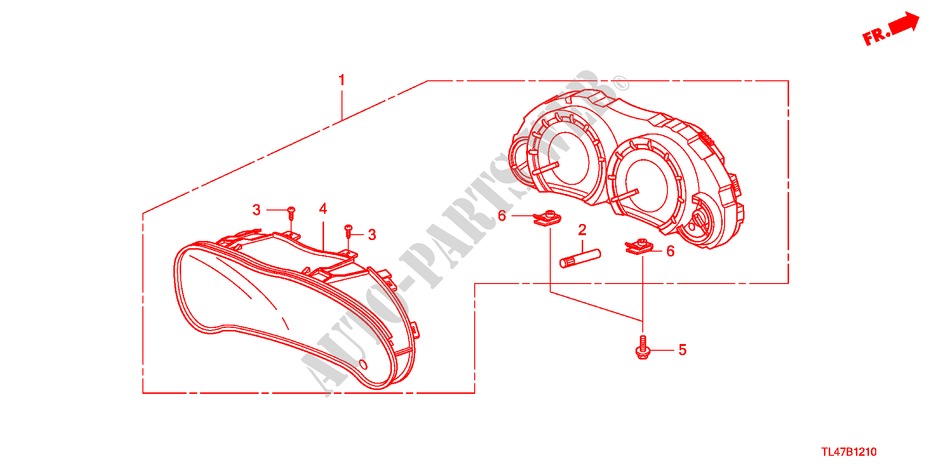 METER COMPONENTS for Honda ACCORD TOURER 2.0 ELEGANCE 5 Doors 6 speed manual 2009