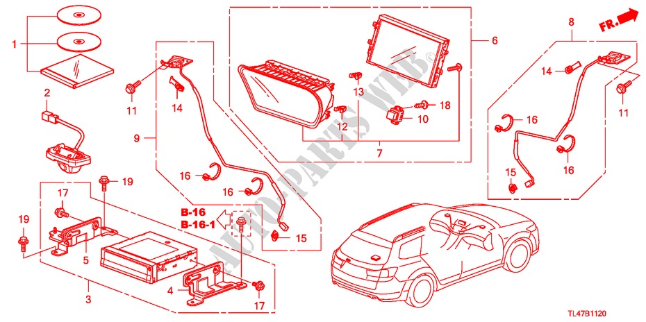 NAVIGATION SYSTEM for Honda ACCORD TOURER 2.0 ES-GT 5 Doors 6 speed manual 2009