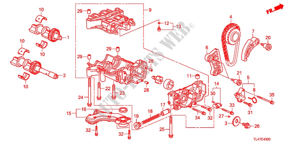 OIL PUMP (DIESEL) for Honda ACCORD TOURER 2.2 EX-GT 5 Doors 6 speed manual 2009