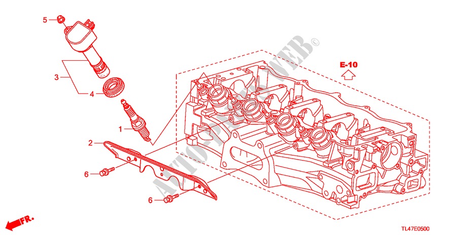 PLUG HOLE COIL/PLUG (2.0L) for Honda ACCORD TOURER 2.0 ES-GT 5 Doors 5 speed automatic 2009