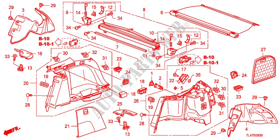 SIDE LINING for Honda ACCORD TOURER 2.2 EX 5 Doors 6 speed manual 2009