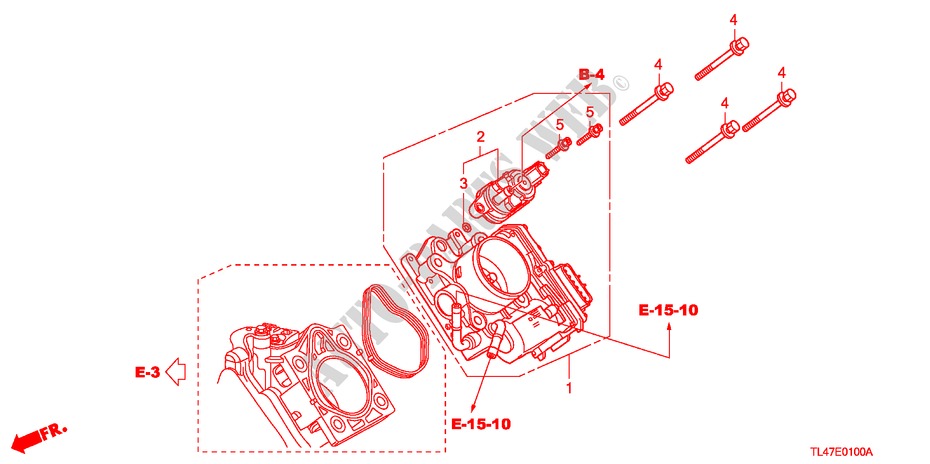 THROTTLE BODY (2.0L) for Honda ACCORD TOURER 2.0 COMFORT 5 Doors 6 speed manual 2009