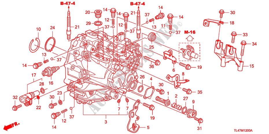 TRANSMISSION CASE (DIESEL) for Honda ACCORD TOURER 2.2 EX 5 Doors 6 speed manual 2009