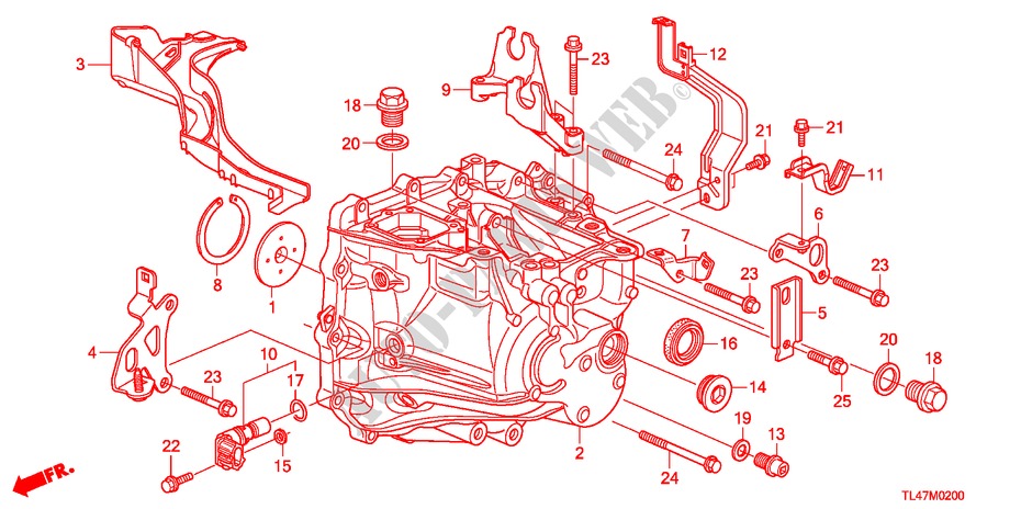TRANSMISSION CASE for Honda ACCORD TOURER 2.0 ELEGANCE 5 Doors 6 speed manual 2009