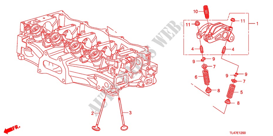 VALVE/ROCKER ARM (2.0L) for Honda ACCORD TOURER 2.0 ES-GT 5 Doors 6 speed manual 2009
