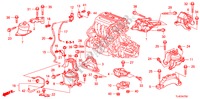 ENGINE MOUNTS(2.4L)(MT) for Honda ACCORD TOURER 2.4 EXECUTIVE 5 Doors 6 speed manual 2011