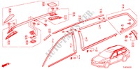 MOLDING/ROOF RAIL for Honda ACCORD TOURER 2.2 TYPE S-H 5 Doors 6 speed manual 2011